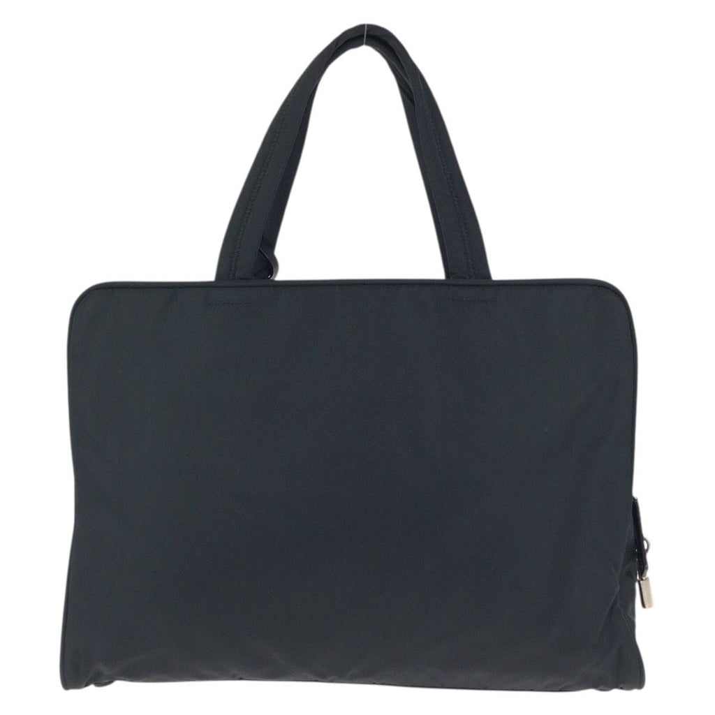 Prada Tessuto Black Silver Nylon Business Bag — view 2