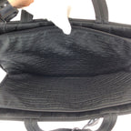 Prada Tessuto Black Silver Nylon Business Bag — view 8
