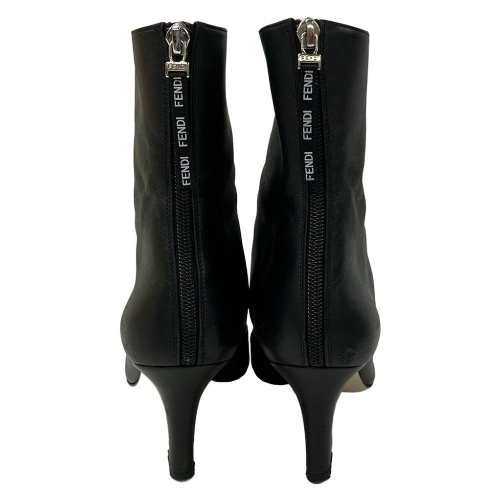 Fendi Short Boots 38 Black Leather — view 3