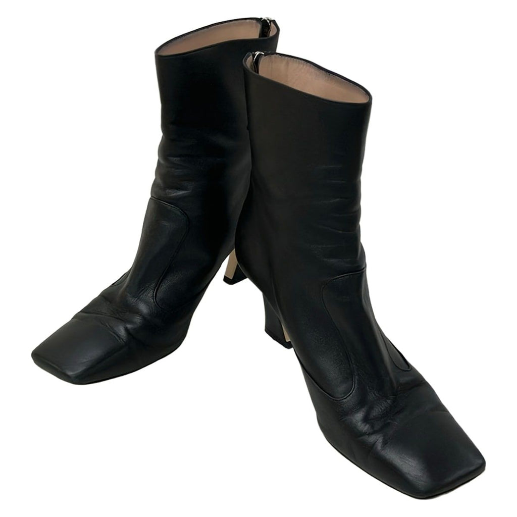 Fendi Short Boots 38 Black Leather — view 2