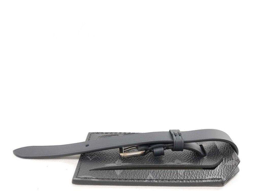Louis Vuitton Name Tag Porte Adresse Black Monogram Eclipse Luggage Tag — view 3