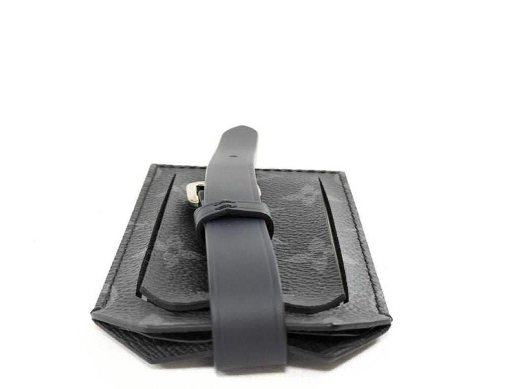 Louis Vuitton Name Tag Porte Adresse Black Monogram Eclipse Luggage Tag — view 4