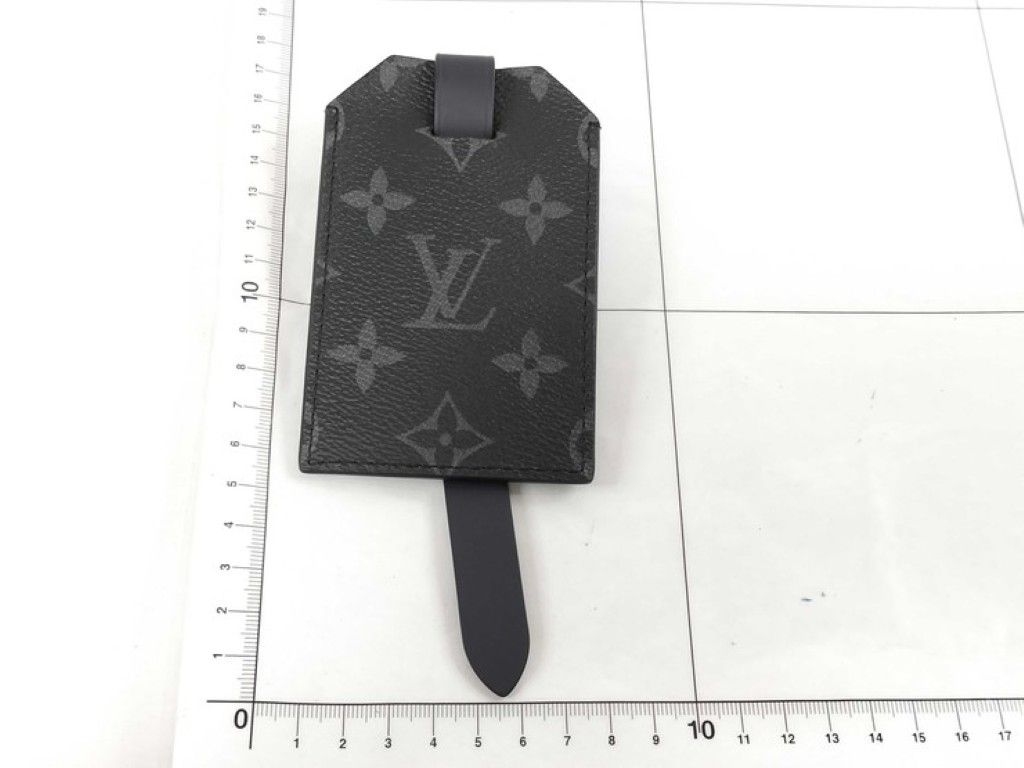 Louis Vuitton Name Tag Porte Adresse Black Monogram Eclipse Luggage Tag — view 2