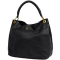 Prada Logo Shoulder Bag Leather Nero