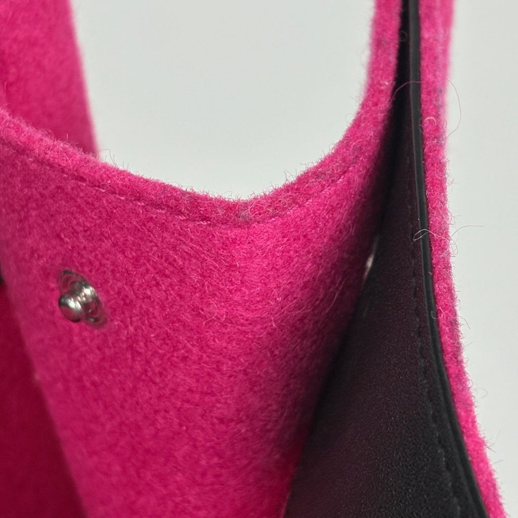 Saint Laurent Rive Gauche Tote Felt Pink Black — view 6