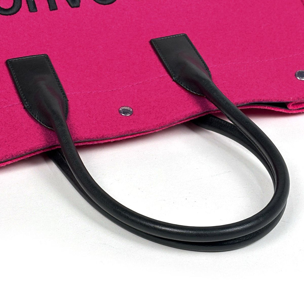 Saint Laurent Rive Gauche Tote Felt Pink Black — view 5