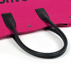 Saint Laurent Rive Gauche Tote Felt Pink Black — view 5