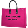 Saint Laurent Rive Gauche Tote Felt Pink Black