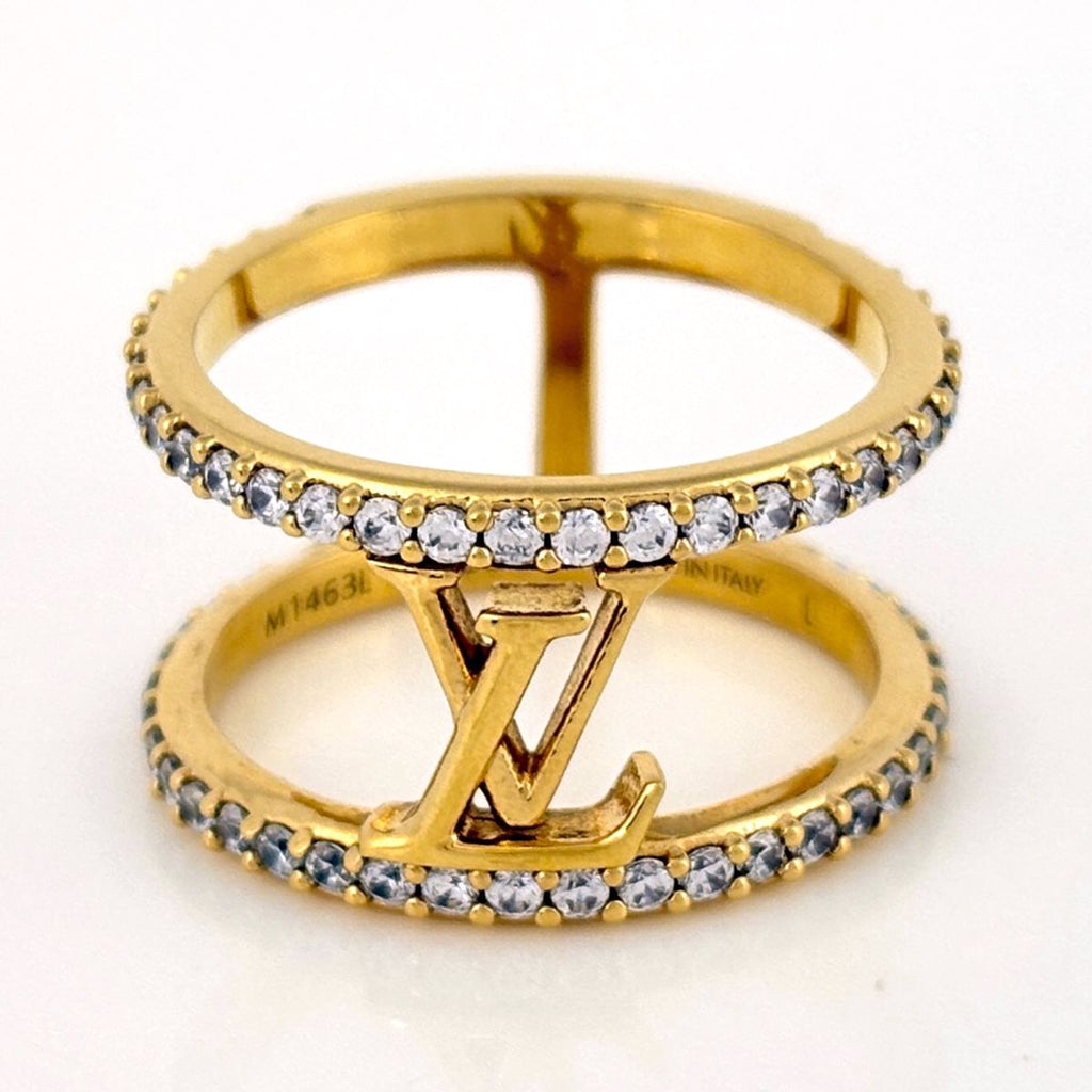 Louis Vuitton Ring LV Iconic Strass Rhinestone Gold