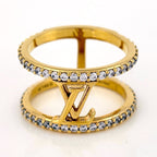 Louis Vuitton Ring LV Iconic Strass Rhinestone Gold