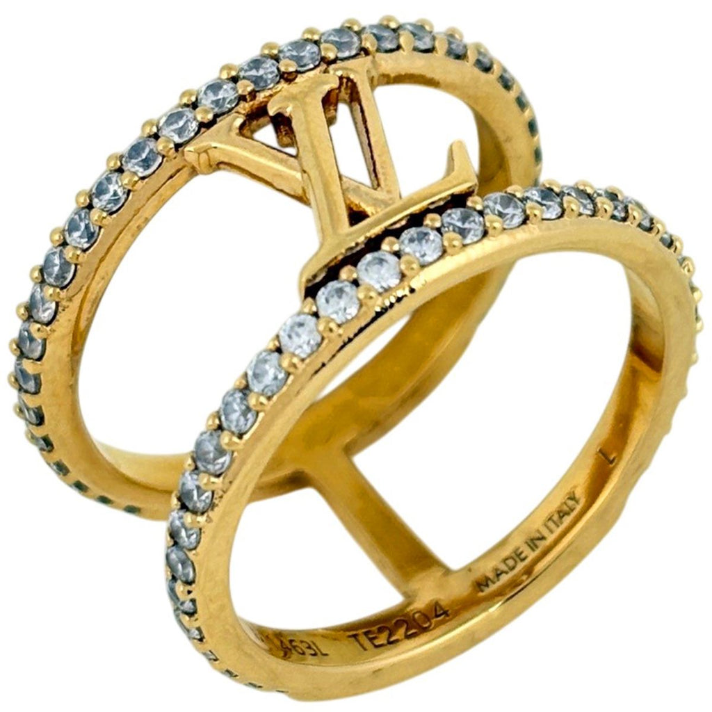 Louis Vuitton Ring LV Iconic Strass Rhinestone Gold