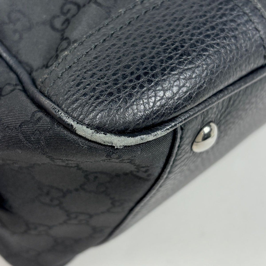 Gucci GG Pattern Shoulder Bag Sherry Line Web Nylon Black — view 4