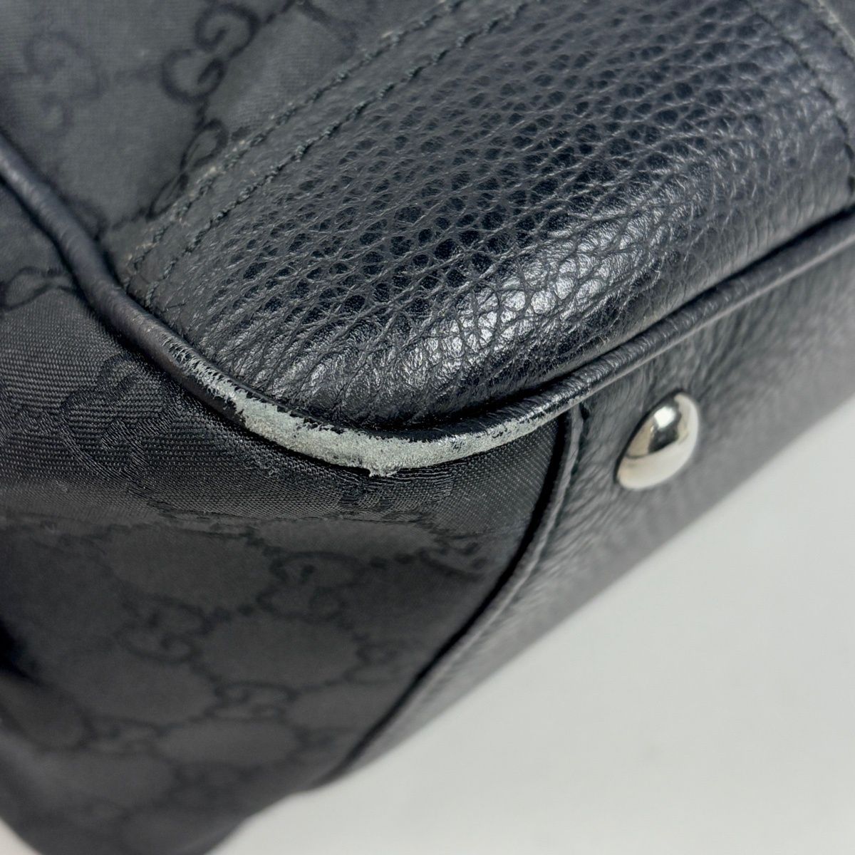 Gucci GG Pattern Shoulder Bag Sherry Line Web Nylon Black — view 4