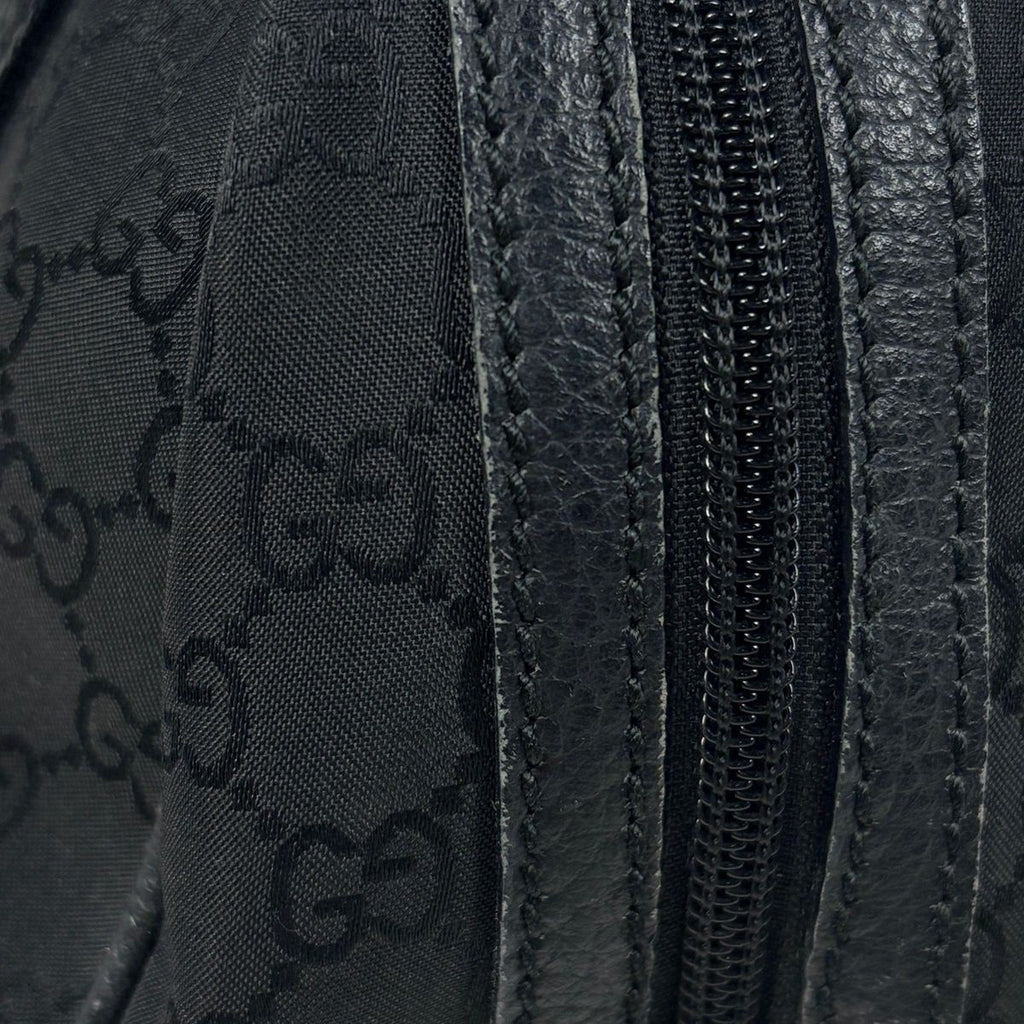 Gucci GG Pattern Shoulder Bag Sherry Line Web Nylon Black — view 5