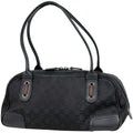 Gucci GG Pattern Shoulder Bag Sherry Line Web Nylon Black