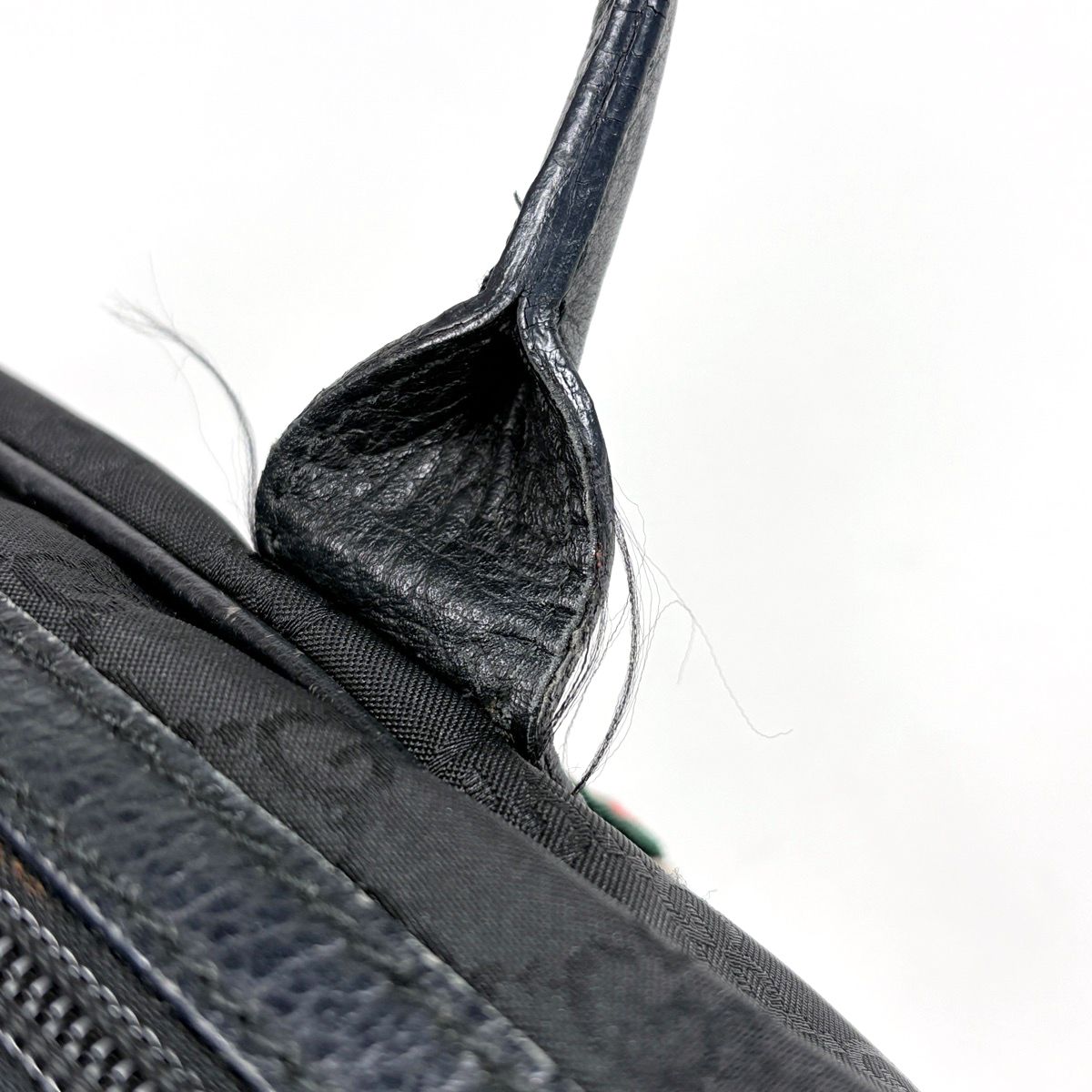 Gucci GG Pattern Shoulder Bag Sherry Line Web Nylon Black — view 6