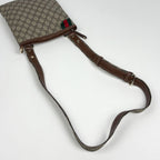 Gucci GG Pattern Shoulder Bag Sherry Line Web Beige Brown — view 8