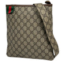 Gucci GG Pattern Shoulder Bag Sherry Line Web Beige Brown
