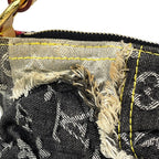 Louis Vuitton Pouch Monogram Denim Patchwork Shoulder Bag Black Gray — view 5