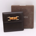 Gucci Fold Wallet Trifold Leather Brown
