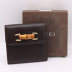 Gucci Fold Wallet Trifold Leather Brown