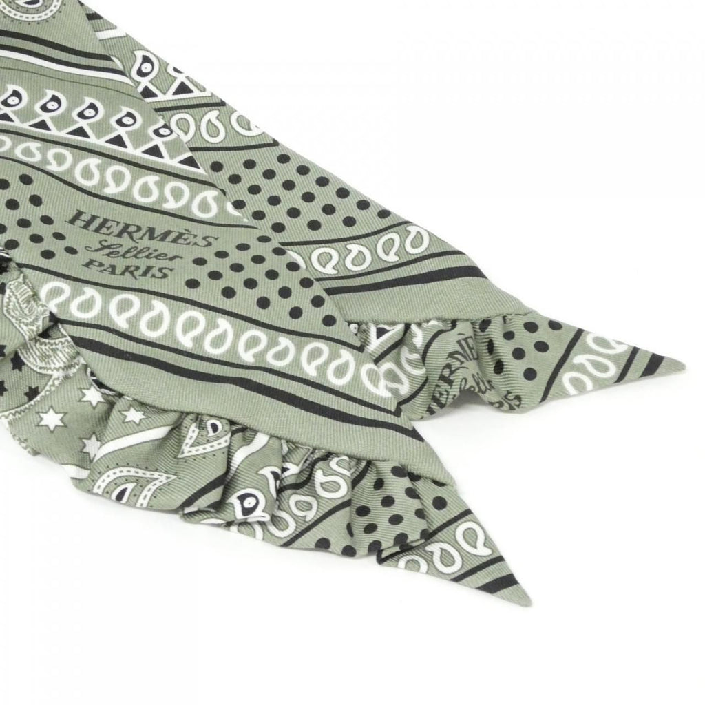 Hermes Eperon D'or Bandana Twilly Frill Scarf — view 2