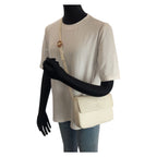 Loewe Anagram White Off Gold Leather Shoulder Bag Pochette — view 7