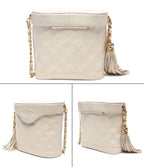 Chanel Chain Shoulder Bag Vanity Case Gold Quilted Single Lambskin — view 2