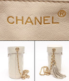 Chanel Chain Shoulder Bag Vanity Case Gold Quilted Single Lambskin — view 4