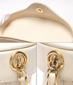 Chanel Chain Shoulder Bag Vanity Case Gold Quilted Single Lambskin — view 7