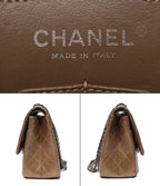 Chanel Chain Shoulder Bag Quilted 2.55 Silver Double Flap — view 4