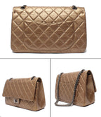 Chanel Chain Shoulder Bag Quilted 2.55 Silver Double Flap — view 2
