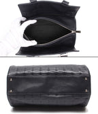 Chanel Tote Silver Choco Bar Lambskin — view 3
