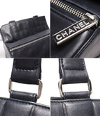 Chanel Tote Silver Choco Bar Lambskin — view 9