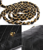 Chanel Chain Shoulder Bag Gold Quilted 20 Single Flap — view 9