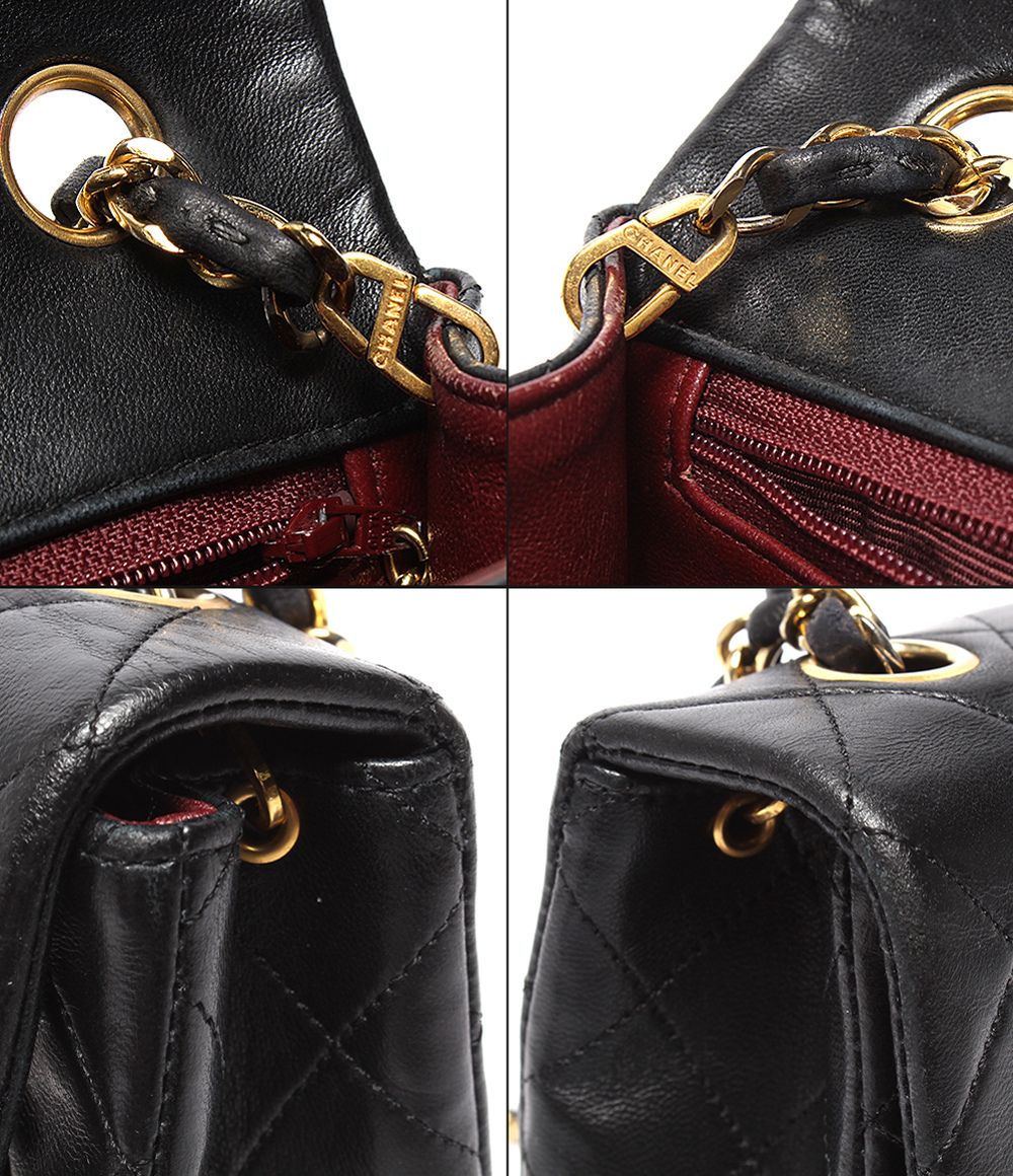 Chanel Chain Shoulder Bag Gold Quilted 20 Single Flap — view 7