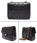 Chanel Chain Shoulder Bag Gold Quilted 20 Single Flap — view 2