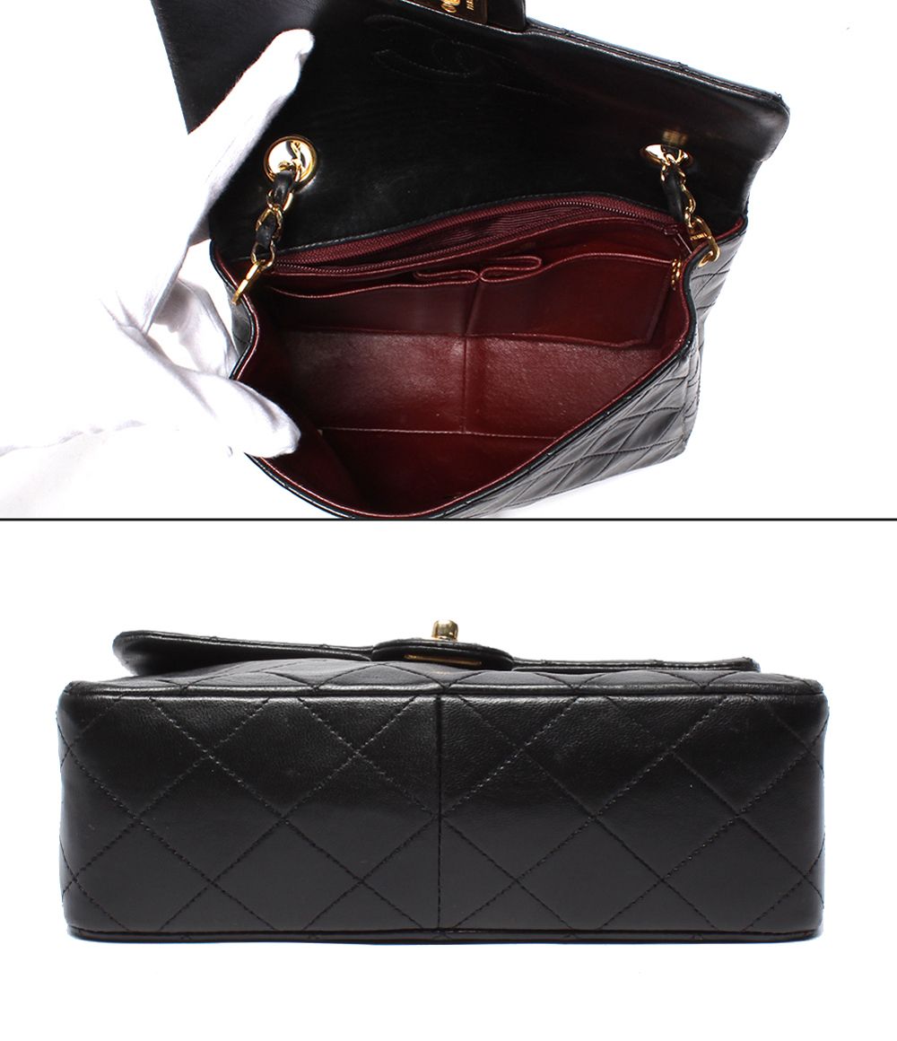 Chanel Chain Shoulder Bag Gold Quilted 20 Single Flap — view 3
