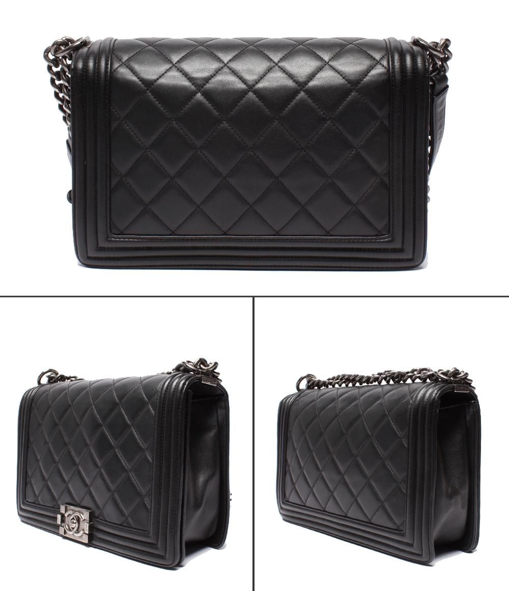 Chanel Chain Shoulder Bag Vintage Silver Smooth Leather No 19 Body 25 — view 2
