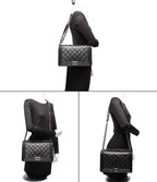 Chanel Chain Shoulder Bag Vintage Silver Smooth Leather No 19 Body 25 — view 9
