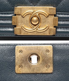 Chanel Chain Shoulder Bag 25 Gold Stitch Caviar Leather — view 6