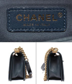 Chanel Chain Shoulder Bag 25 Gold Stitch Caviar Leather — view 4