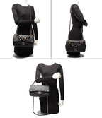 Chanel 2-Way Chain Shoulder Bag Quilted Lambskin Gold — view 9