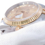 Rolex Datejust Number SS 18k Yellow Gold Watch Champagne Dial Diamond — view 4