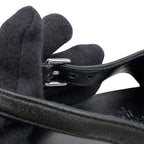 Hermes Sandals Ma Roulis 45 Nappa Leather 37 Heels Shoes Black — view 7