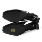Hermes Sandals Ma Roulis 45 Nappa Leather 37 Heels Shoes Black — view 4