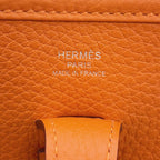 Hermes Shoulder Bag Evelyne 3 23 Orange Silver Taurillon Clemence — view 5