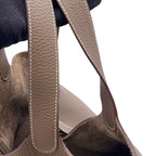 Hermes Handbag Picotin Lock MM Etoupe Gold Taurillon Clemence Tote — view 8