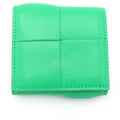 Bottega Veneta Intrecciato Coin Case Bifold Wallet Green