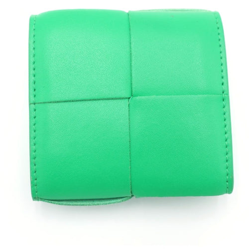Bottega Veneta Intrecciato Coin Case Bifold Wallet Green — view 2